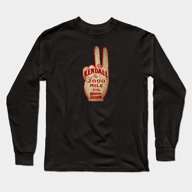 Kendall Vintage Motor Oil USA Long Sleeve T-Shirt by Midcenturydave